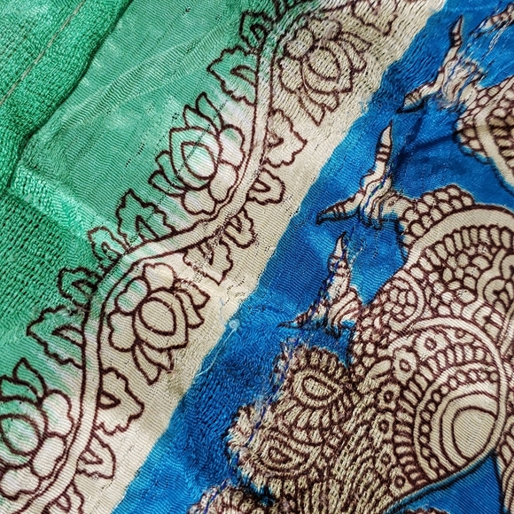 Darn Good Yarn Sari Silk Wrap Skirt Tea Goddess - Picture 12 of 16